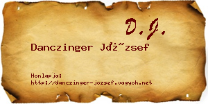 Danczinger József névjegykártya
